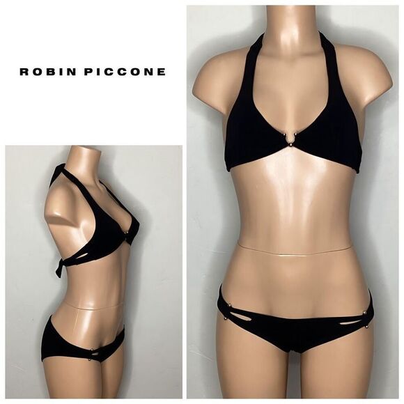 New. Robin Piccone black bikini. XS. Retails $198 - Picture 1 of 12